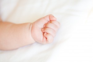 New born baby hand, shallow DOF